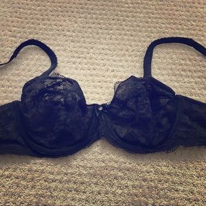 VS Body by Victoria unlined demi black lace 34DDD